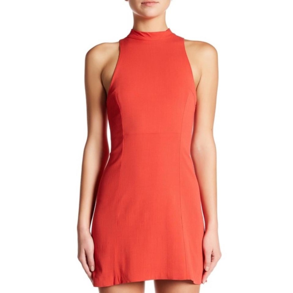 Free people burnt orange body cont dress